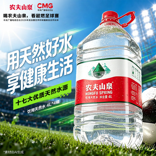 农夫山泉饮用水天然水4L*4