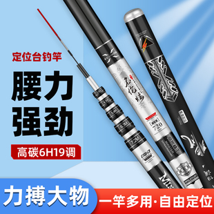 名伦炫19调五定位鱼竿一竿多用台钓竿超轻超硬鲤鱼竿综合竿鲢鳙竿