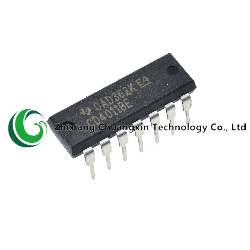 原装正品 cd4011be dip14直插 四2输入与非门 逻辑芯片ic全新进口