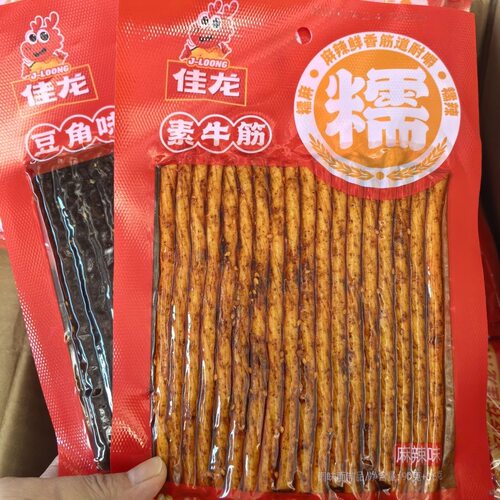 佳龙筋筋有味牛筋辣条休闲零食批发106g豆筋儿时怀旧博士素牛筋