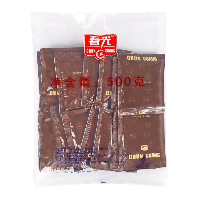 临期特价海南特产春光炭烧咖啡500g散装速溶三合一碳烧咖啡粉冲饮