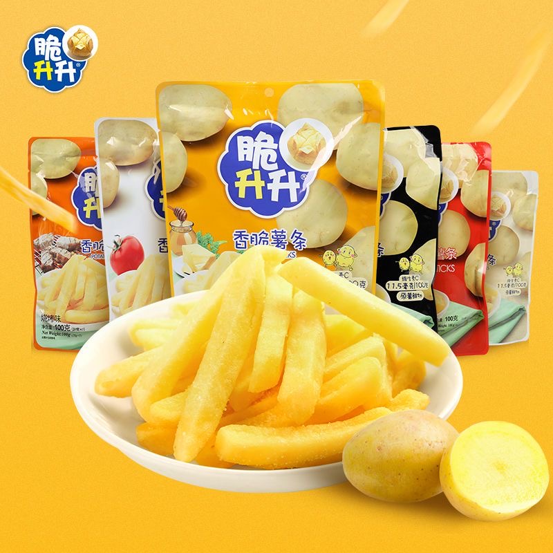 临期脆升升香脆薯条100g蜂蜜黄油味膨化休闲零食独立包装网红解馋