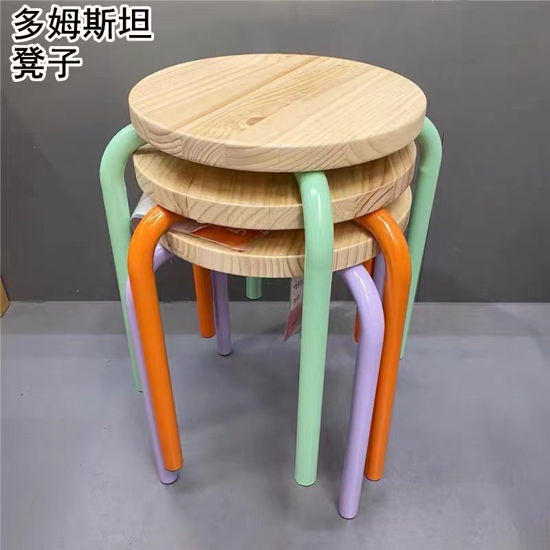 宜家代购多姆斯坦凳子用餐凳实木坐凳化妆凳简约吃饭凳子