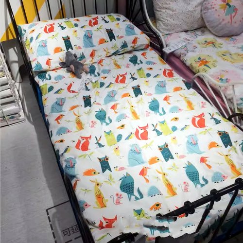 宜家被套和枕套动物图案儿童被罩