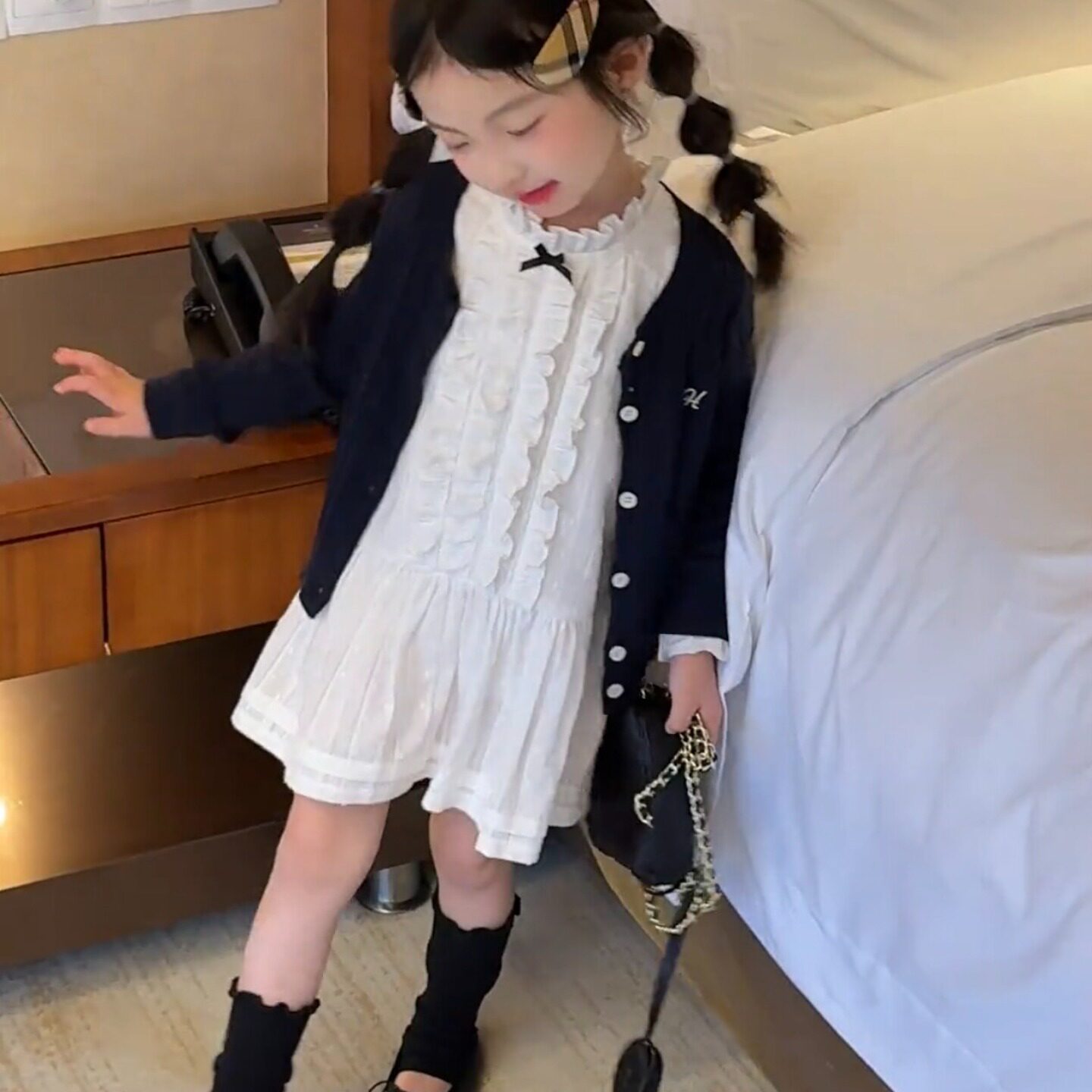 2026秋季韩国童装女童连衣裙套装