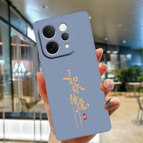 如你所愿适用vivs50手机保护套V2528A防摔硅胶包边液态硅胶软壳
