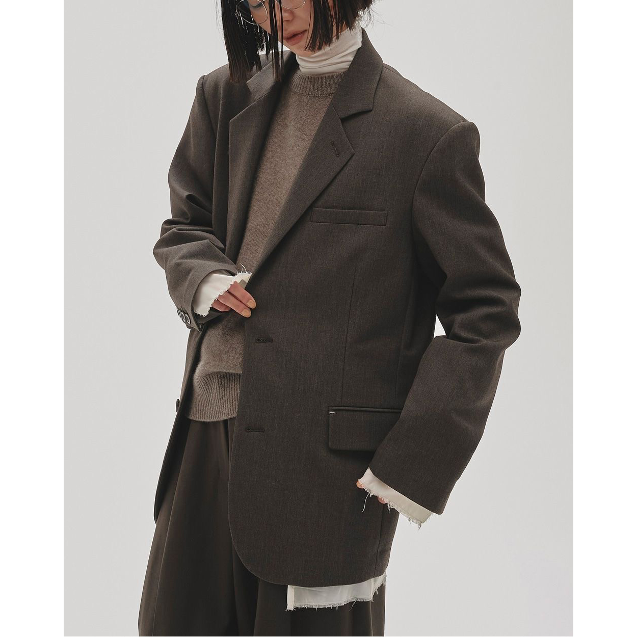 2025秋季新款日系小众短外套西服
