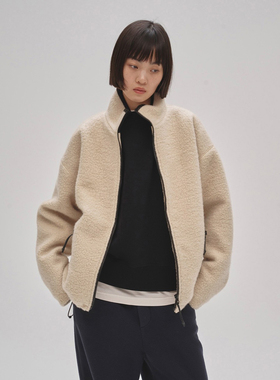 2025秋季新款女装外套日系小众简约慵懒风宽松百搭显瘦羊毛外套女