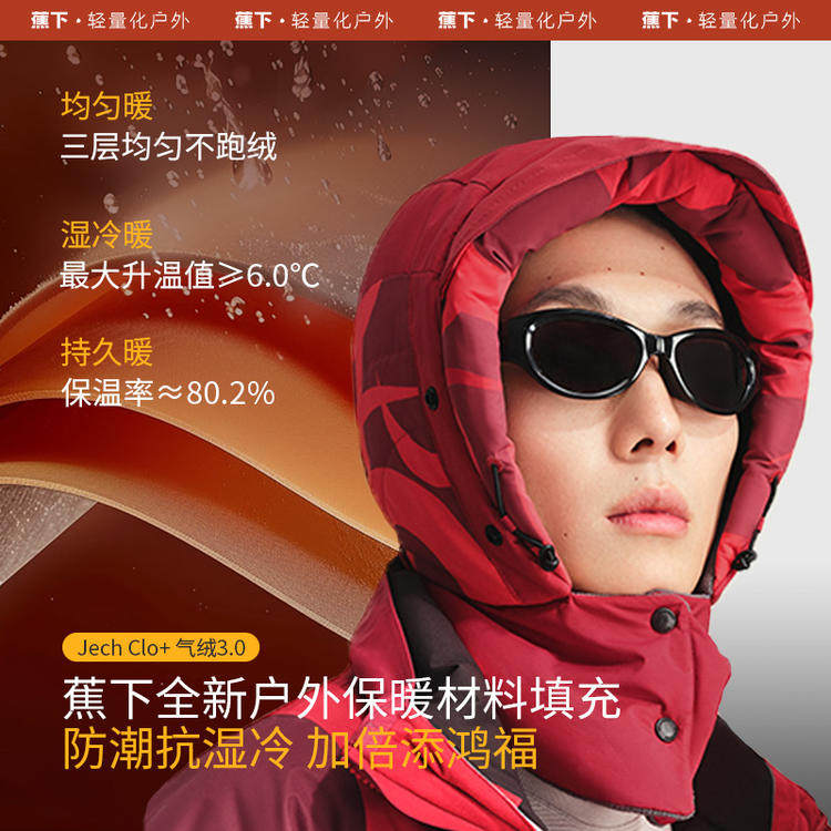 蕉下CL458₂₄保暖似羽绒帽本命年雪地帽红运围脖一体包头雷锋帽