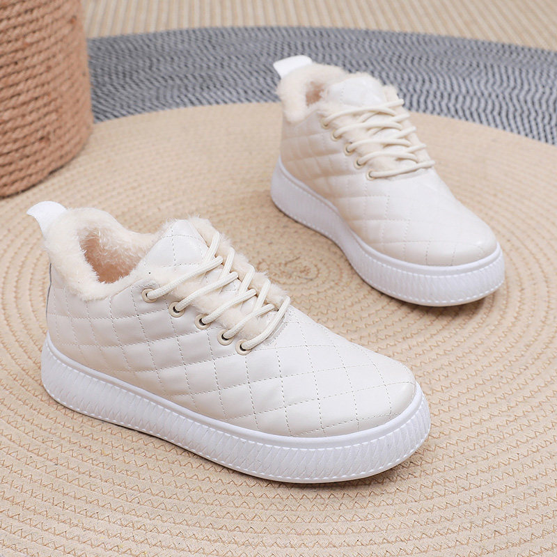 棉鞋女新款加绒加厚女鞋冬季皮面保暖雪地靴厚底防滑软底休闲棉靴,女鞋,时尚雪地靴,淘宝优惠券,粉丝福利购,淘宝优惠卷