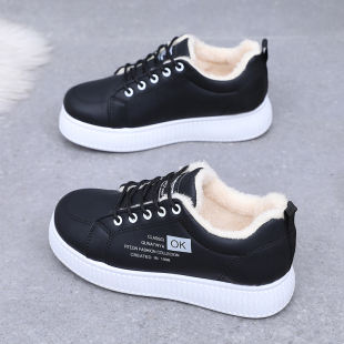 运动棉鞋女2025新款冬季高帮PU百搭学生休闲鞋冬季加绒加厚雪地靴