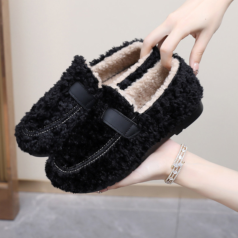 一脚蹬加绒保暖包根棉鞋女外穿鞋防滑毛毛鞋软底新款圆头秋冬平底,女鞋,棉鞋,淘宝优惠券,粉丝福利购,淘宝优惠卷