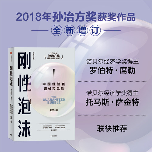 刚性泡沫（增订版）朱宁著 2018年孙冶方奖获奖作品 诺贝尔经济学奖得主罗伯特席勒推荐 读懂中国经济的过去与未来 中信出版社