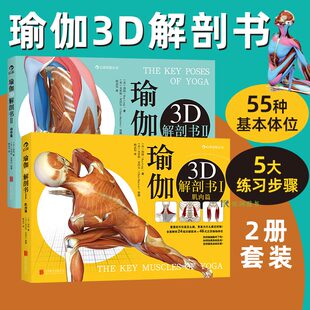 现货【正版共2册套装】《瑜伽3d解剖书：肌肉篇+动作篇》为你量身定做的瑜伽体位书，初学者瑜伽书籍零基础参考 后浪官方正版