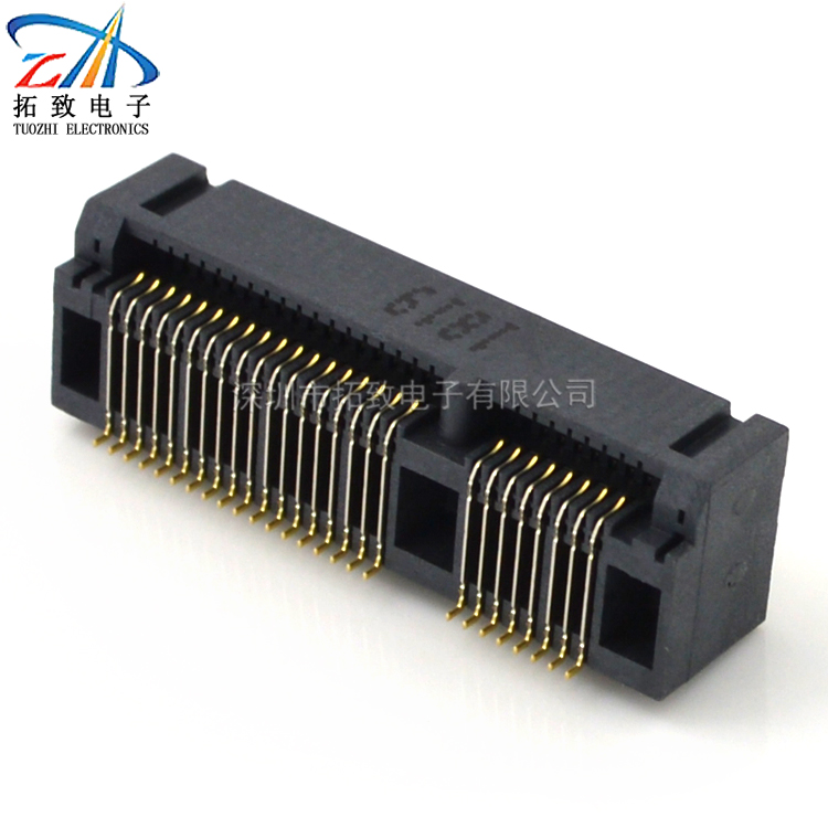 MINI PCI-E 52PIN H=9.0MM 2G3G4G5G6G模板座FPC条形连接器
