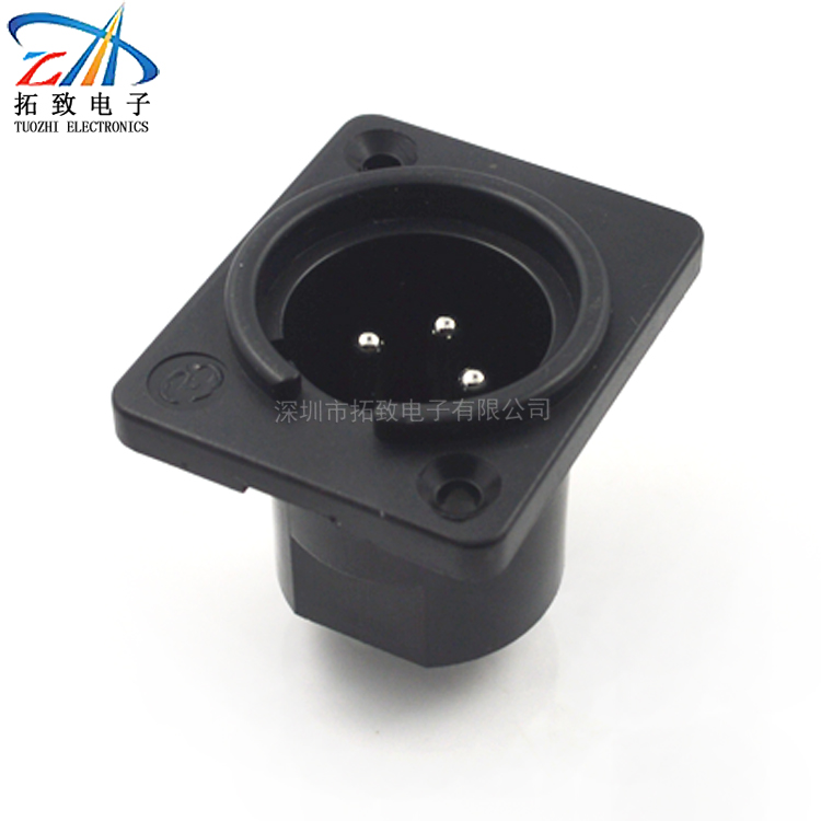 厂家直销TZ3-06直卡侬三芯插头话筒/麦克风卡农头座 卡侬公座插座