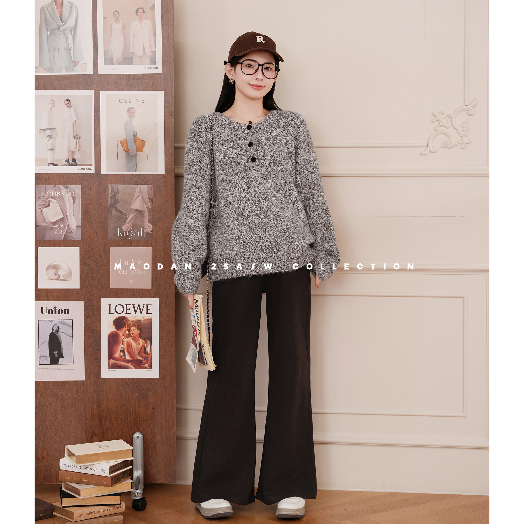 猫单【丹麦画报】【羊毛】娜娜的孕期穿搭孕妇装冬季新毛衣加绒裤,孕妇装/孕产妇用品/营养,套装,淘宝优惠券,粉丝福利购,淘宝优惠卷