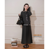 娜娜 棉 孕期穿搭孕妇套装 春装 上衣半裙 猫单 新品 自由纽西