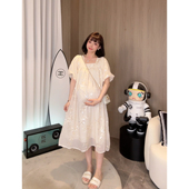 孕期穿搭孕妇装 娜娜 夏装 气质时尚 连衣裙 洋气中长款 南法夏花