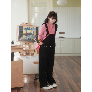 孕期穿搭孕妇装 娜娜 背带裤 2025新款 休闲直筒裤 春装 马丁美院
