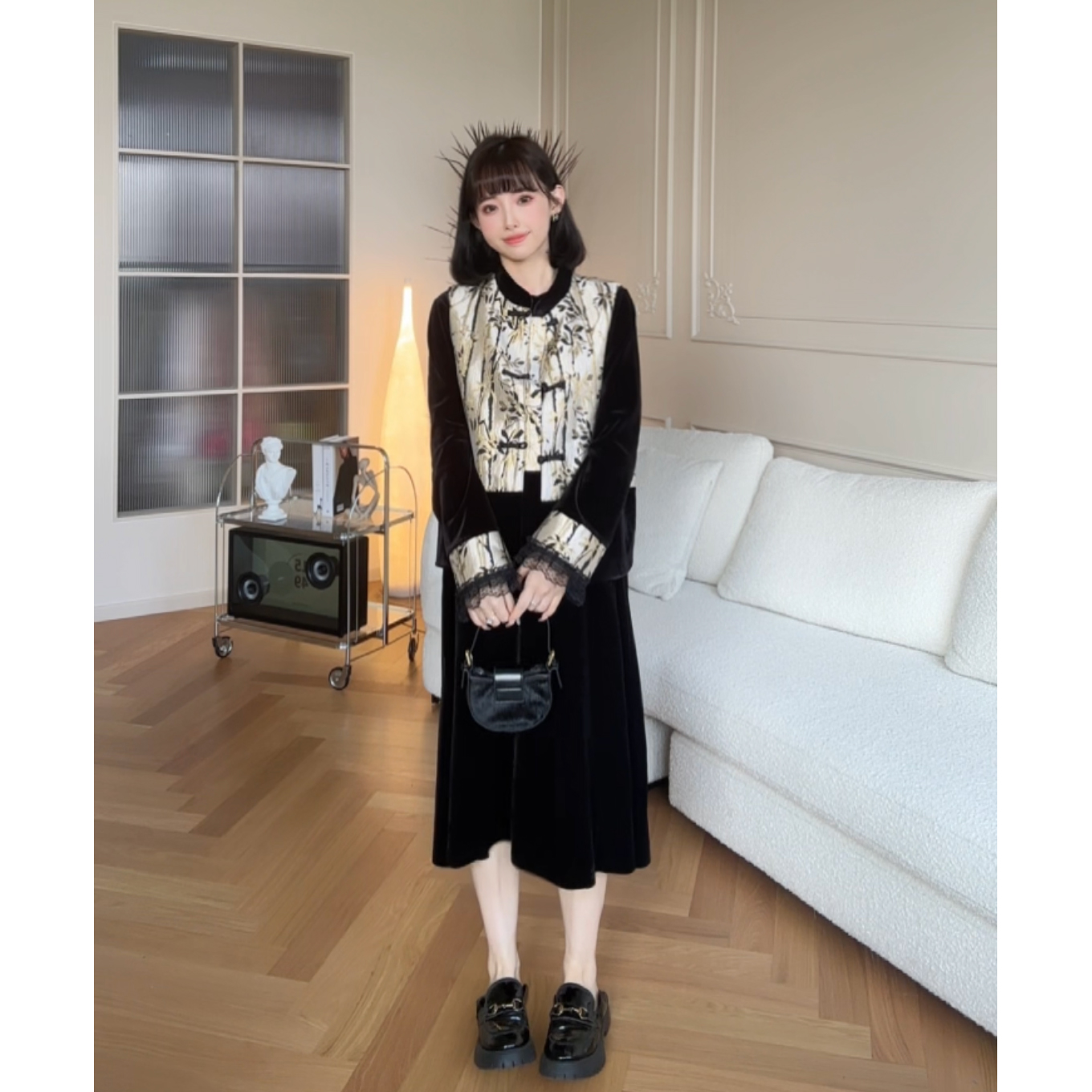 猫单新中式马甲裙子两件套2024新