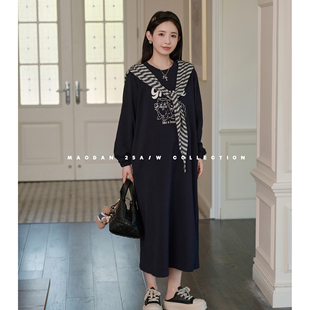 蓝调猫咪 时尚 孕妇套装 新品 简约休闲百搭卫衣披肩两件 秋季 猫单