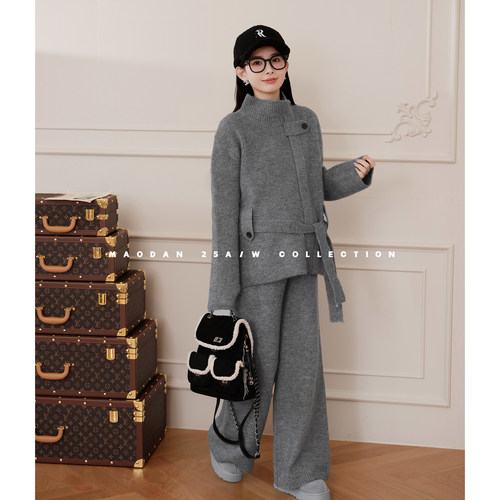 猫单【里约慢调】娜娜的孕期穿搭孕妇套装秋冬新洋气时尚针织两件