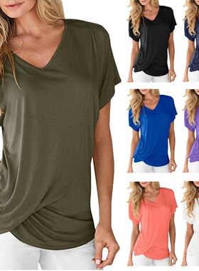 2017 women summer tassel T-shirts Tops ladies casual T恤女士