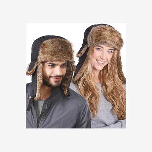 Men Women Snow Winter Trapper Hat with Ear Flaps Aviator Hat