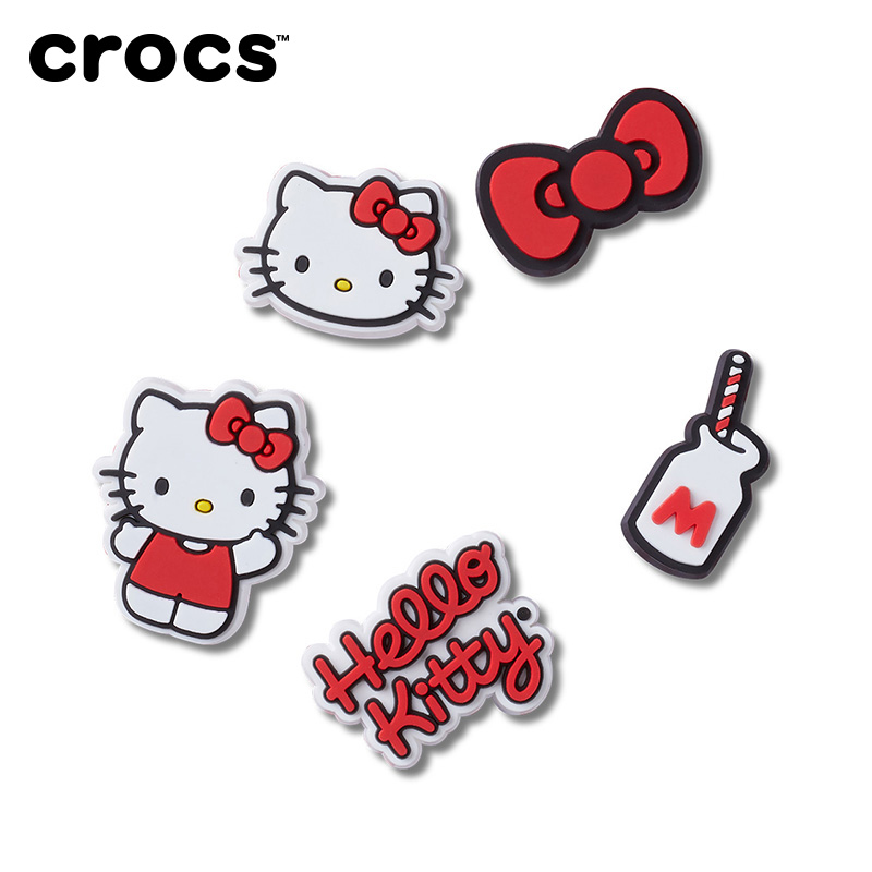 Crocs卡骆驰配饰智必星洞洞鞋花 IP授权Hello kitty5件套