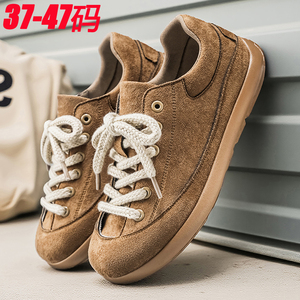 47大码男鞋45春季复古潮流百搭卡其棕色运动休闲工作勃肯德训鞋46