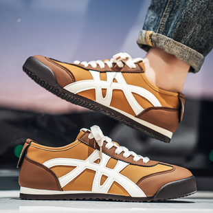棕色复古德训鞋 2026春天韩版 男鞋 透气百搭阿甘鞋 薄底运动休闲板鞋