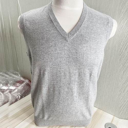 羊绒背心男v领保暖春秋贴身