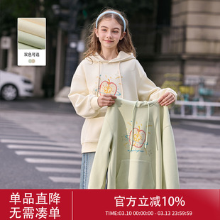 女士卫衣2026新款洋气连帽春款加厚上衣小个子女装超好看休闲上衣