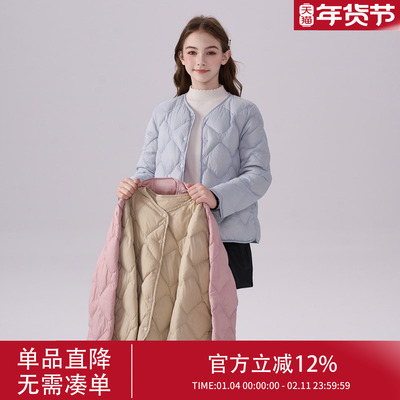 校服神器女童轻薄羽绒服