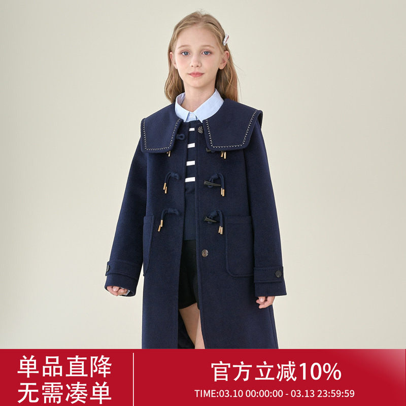 女童呢子大衣冬季2026新款毛呢外套儿童秋冬中长款小女孩加厚童装