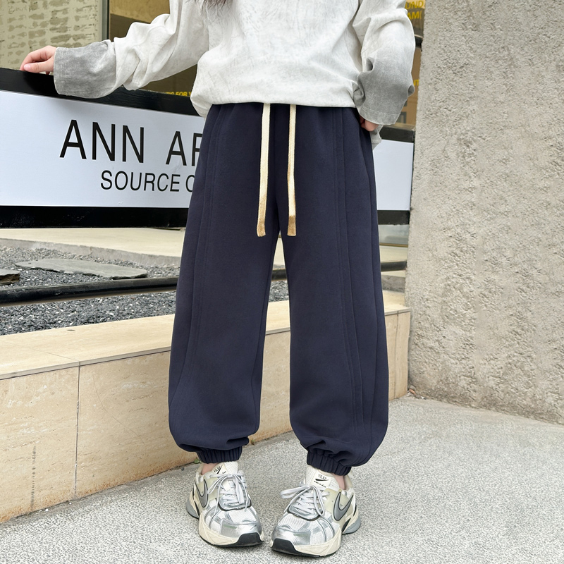 女童裤子儿童2025新款春季洋气卫裤中大童春秋今年流行爆款运动裤