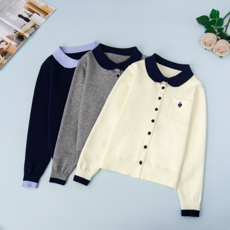 2661女童开衫毛衣2026新款春款儿童春秋打底衫洋气时髦学院风上衣