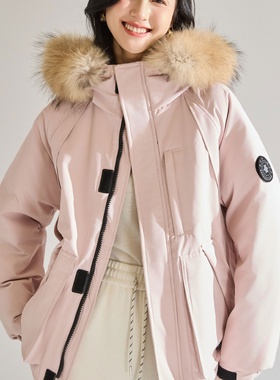 25冬季户外工装风派克羽绒服90白鸭绒貉子毛领加厚保暖外套25653