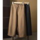 挺阔有光泽 丝毛阔腿裤 桑蚕丝羊毛休闲弯刀裤 丝艺 西装 腰半松紧春