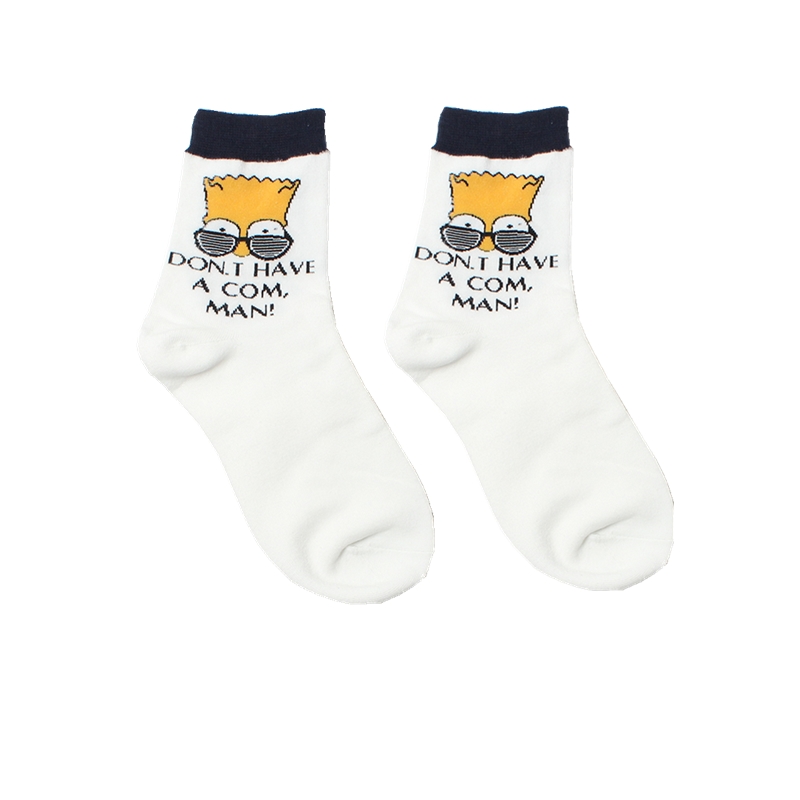Madman Simpson personality socks for men and women couples socks in tube socks fashion skateboarding socks college socks