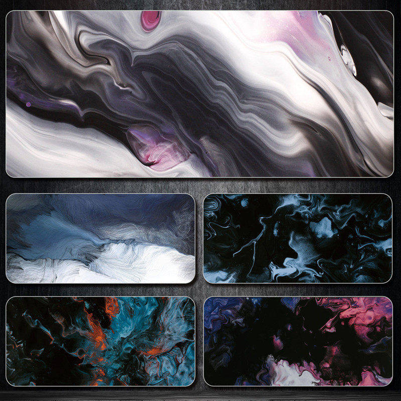 苏烟上*简约高级感鼠标垫 超大号办公电脑桌垫抽象艺术电竞键盘垫