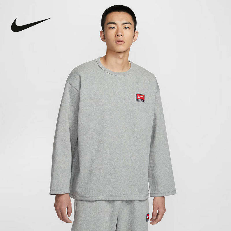 Nike耐克官方运动2026春男长袖针织衫 IF1340-063,运动服/休闲服装,运动T恤,淘宝优惠券,粉丝福利购,淘宝优惠卷
