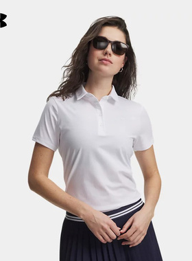 安德玛UNDERARMOUR运动2026S/S女短袖POLO 6009805-100