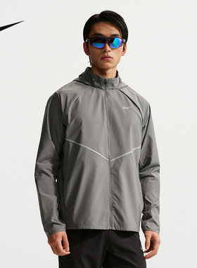 NIKE耐克男子夹克夏季新款运动休闲小标立领长袖外套IF2370-084