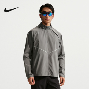 NIKE耐克男子夹克夏季新款运动休闲小标立领长袖外套IF2370-084