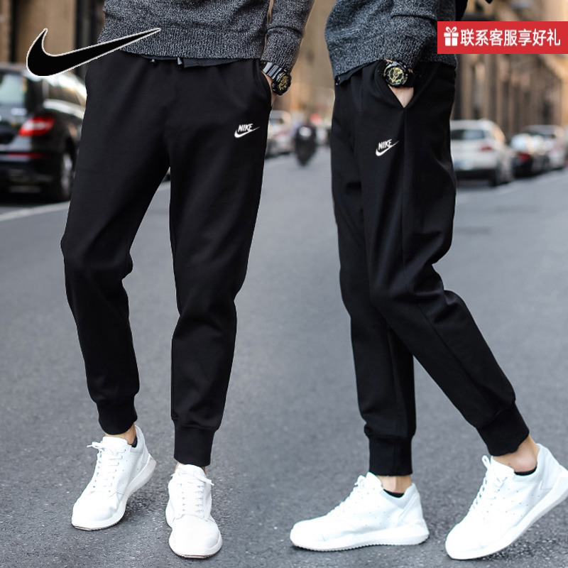 nike耐克裤子男新款灰色卫裤宽松运动裤休闲束脚裤长裤CK6366-063