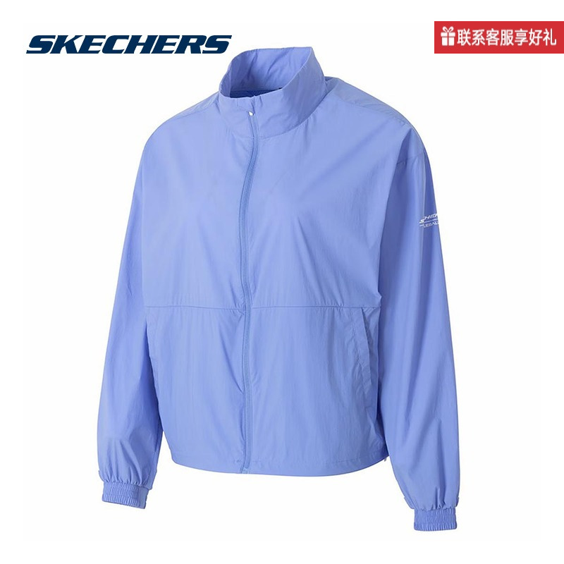 Skechers斯凯奇新款女休闲运动风时尚舒适梭织外套P224W018/03Z1