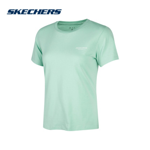 0421 P224W043 斯凯奇运动2025夏女短袖 针织衫