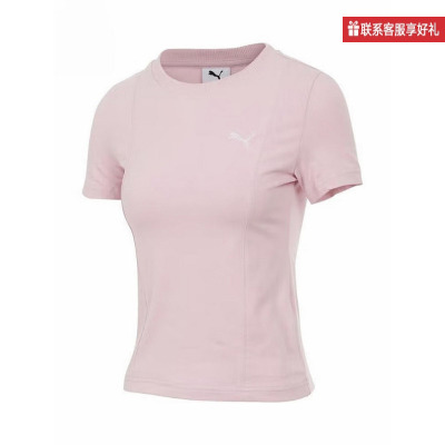 PUMA彪马春季女款FEMME COLLECTIVE刺绣修身休闲短袖T恤631305-90
